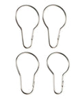 Smooth Glide Curtain Ring Set 60pcs With Hooks And Buckles For Rods Home Bathroom Shower Curtain Support shown with zinc alloy rings