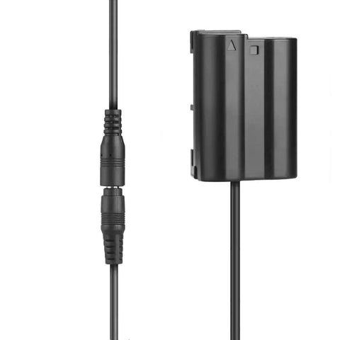 EN-EL15 Dummy Battery And Power Supply Kit For Nikon Cameras EP-5B AC Adapter cable and battery pack shown