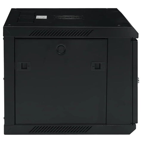 Slick 6U Wall Mount Server Rack Cabinet With Lockable Steel Door And Removable Panels, side view showing cold rolled steel construction.