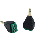 Six Pack 3 Point 5mm Stereo Male To AV 3 Screw Terminal Block Balun Connector With Six Female Terminals DIY Audio Cable Adapter