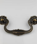 4 Pack 4-Inch Center To Center Vintage Style Bail Drawer Pulls With Drop Swing Handles In Antique Bronze Or Black Finish For Dressers And Cabinets.