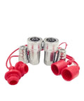 Unlock The Full Potential With These Two Sets Of Heavy Duty Hydraulic Quick Connect Couplers Covering 1/4 3/8 And 1/2 Inch Npt Sizes With Dust Safety Caps To Keep Debris Out Secure And Stable Fits For Pump Tractor Systems Easy Snap Install Saves Cash For.