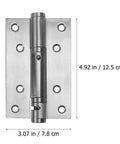 Self-Closing Stainless Steel Door Hinges Set 2-Pack, dimensions 4.92 x 3.07 inches, silver, heavy-duty hardware