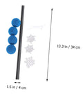 Blue Carbon Fiber RC Helicopter Landing Gear Training Kit Universal Fit Pro Grade components with dimensions shown