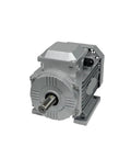 Rock Solid 1HP Industrial Electric Motor With Three Phase Power At 220 Or 380 Volts featuring a silver metal body and robust design.
