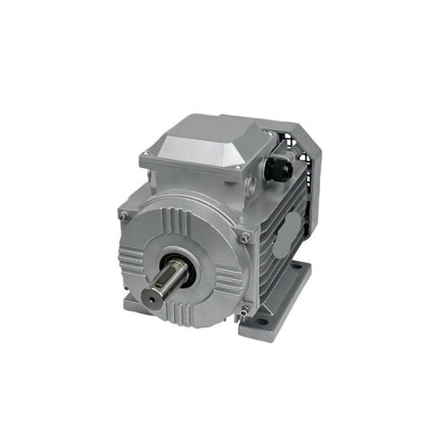 Rock Solid 1HP Industrial Electric Motor With Three Phase Power At 220 Or 380 Volts featuring a silver metal body and robust design.