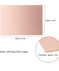 Double Sided Copper Clad FR4 PCB Board 70x50mm 1mm Thick Eight Pack for DIY Prototyping and Electronics Projects diagram showing size and material