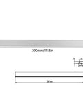 Aluminum T Track Slide Slab For Woodworking, 11.8 Inch Length, Simple Design with Size Measurements Displayed