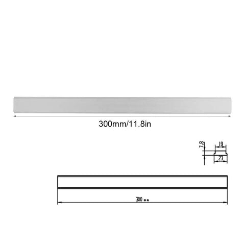 Aluminum T Track Slide Slab For Woodworking, 11.8 Inch Length, Simple Design with Size Measurements Displayed