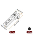 4 Pieces Metal Clevis M2 Thread Aluminum Alloy Clevis Servo Horn Tie Rod Chuck Connectors With Screws For RC Airplane Car Helicopter Model Replacements Silver Go To RC Hobby, 25mm x 8mm