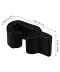 Close-up of a single black plastic wire cage door clip measuring 1.8cm, part of the Wire Cage Door Clips For Pet Crates And Animal Gates