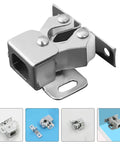8 Pack Ball Latch Double Roller Door Catch Set for Cabinets and Closets, heavy duty steel build visible in various angles
