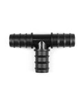 PE Pipe Joint Tee Straight Elbow Plug Greenhouse Irrigation Fittings Set For Micro Spray Hose Connectors 16mm 20mm 25mm Tee Elbow Bulk 50 Pieces DIY Garden Watering Kit black plastic tee connector