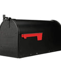 Admiral Large Post Mount Mailbox with rust-proof aluminum weather guard, extra thick body, 1475 cu in capacity, red flag handle