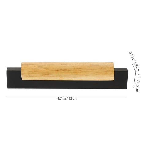 Solid Wood Long Cabinet Handles For Wardrobes And Kitchen Drawers Built Tough With Aluminum Wood Blend 96mm Hole Spacing Black Finish
