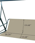Outdoor Patio Swing Seat Cover For 2/3 Seat Swings, 600D Oxford Waterproof Fabric In Beige, Fits 58.26 X 19.68 X 19.68 Inches