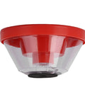 Red Drill Dust Cover And Electric Hammer Debris Guard For Power Tools, clear ABS material, designed for 4-10mm drill bits.