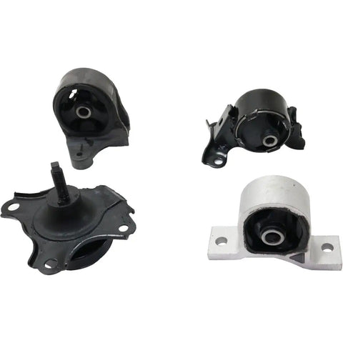Super Heavy Duty Motor Mount Front And Rear Kit For Acura, includes four engine isolation bushings, durable rubber and metal construction.