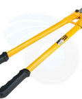 Beast Of A Heavy Duty Bolt Cutter For Padlocks And Chains And More 24 Inch with yellow handles and steel jaws on white background