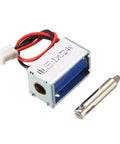 Heavy Duty DC 24V Pull Type Electromagnet Open Frame Actuator For Code Lock Door Lock, Linear Motion Magnetic Lock Module, Easy Install, 11.52W Power, Plug And Play Ready, Great For Home Appliances And Vending Machines, 24V DC open-frame electromagnet with wire connector and plunger