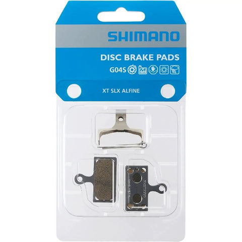 G04S Metal Disc Pads And Return Spring For BR M8000 Disc Brakes Sintered Metal Pads With Grippy All Weather Stopping Power In Wet Or Dry Conditions Includes Two Pads Per Set For Front Or Rear Replacement in retail packaging