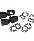 Upgrade Your Ride With This Super Cool Car Door Handle Ends Cap Trim Kit That Snaps Right On For Peop, 307 C2 And C3 Models To Make It Look Fresh With A Smooth Black Finish That Looks Lit. black plastic door handle caps and trim plates, 8-piece set