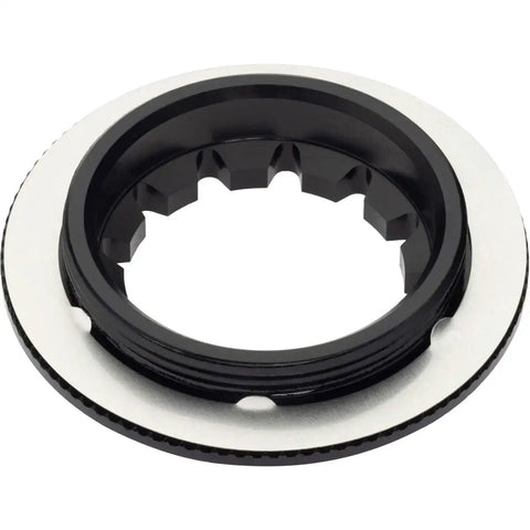 Centerlock Rotor Lockring With Internal Spline Black 7075-T6 Aluminum Ultra Lightweight 10.5g Fits 12mm Through Axle Or Quick Release