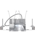 Round LED Downlight That Delivers 1500 Lumens At 3500K Neutral White, 55 Degree Cutoff, MVOLT, gray housing, front view