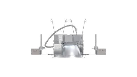 Round LED Downlight That Delivers 1500 Lumens At 3500K Neutral White, 55 Degree Cutoff, MVOLT, gray housing, front view