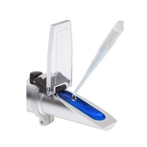 Beekeeping Refractometer for Honey and Syrup, Measures 10-32 percent Water and 58-90 percent Sugar Brix, 0.2 percent Resolution, Two-Point Calibration, Easy to Use, Pro-Grade for Honey, Condensed Milk, Sugar Syrup, Jam, and Fruit Preserves, with dropper