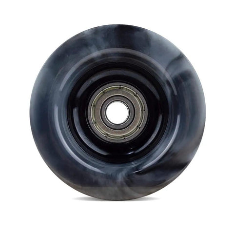 Close-up of Black And White 60 By 40 mm 88A Roller Skate Wheel for Quad Skates with Bearings High Performance Urethane Wheels