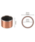 3 Pack 12mm Bore Sleeve Bearings 14mm Outer Diameter 10mm Length Wrapped Oilless Bushings For Smooth Sliding In Machinery And Equipment Heavy Duty Bronze Sintered PTFE Lead Composite Shop Ready Industrial Quality, 12mm ID
