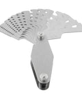 30 Degree Thread Gauge With Folding Blades 14 Piece Pitch Gauge Measures Metric Thread Pitch From 2P To 20P Stainless Steel Gauge Tool