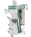 Heavy Duty 3 Hp Portable Cyclone Dust Collector Hog For Woodworking Shops, showing sleek design and dual suction ports.