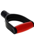 Red D Type Shovel Grip Handle With 1.25 Inch Inner Diameter PVC Replacement Non Slip Textured Labor Saving Grip For Snow Shovels Pitchfork Raking Tools