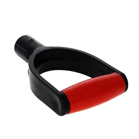 Red D Type Shovel Grip Handle With 1.25 Inch Inner Diameter PVC Replacement Non Slip Textured Labor Saving Grip For Snow Shovels Pitchfork Raking Tools