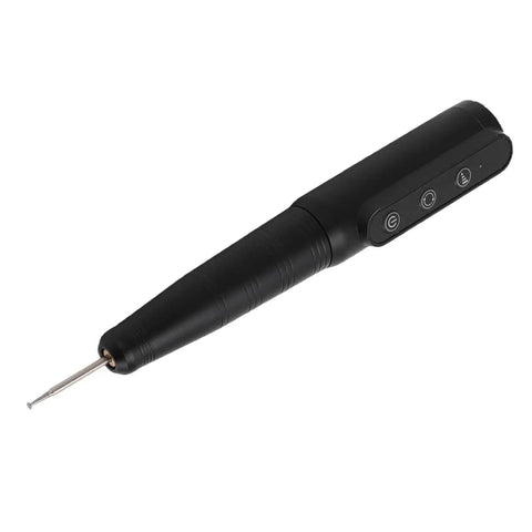 Cordless Rotary Tool Kit With USB Charging Three Speeds Electric Grinding Pen With 12 Attachments shown in black color