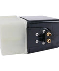 Side view of Marine Hydraulic Power Unit 12V Pump V351HPU1 Compatible With Bennett Trim Tab, black casing, and connectors visible