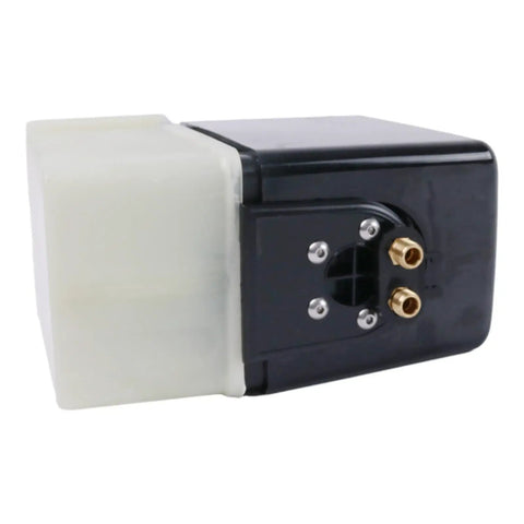 Side view of Marine Hydraulic Power Unit 12V Pump V351HPU1 Compatible With Bennett Trim Tab, black casing, and connectors visible