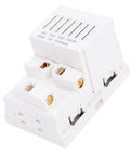 Sleek White Wall Outlet With Matching Backplate 15 Amp Electrical Receptacle with dual USB sockets and clean lines.