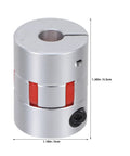 Built To Last High Precision Flexible Coupling 4-16mm Bore For Packaging Machinery Aluminum Alloy Body With Solid Insert Ideal For Stepper Motor And Transmission Systems, silver 3cm coupling with red insert