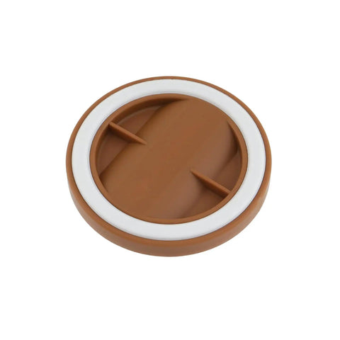 Brown Couch Stoppers Four Pack Stop Slipping For Sofas Beds Chairs And More Durable Plastic Caster Cups view from above