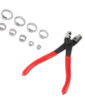 Ultimate 80-Piece Stainless Steel Hose Clip Assortment Kit With Heavy Duty Pliers For Auto And Marine Repair, Rust Proof Single Ear Pipe Clamps For 5.8mm-23.5mm