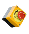 Red Built Tough Emergency Stop Mushroom Push Button Switch 660V 10A DPST with plastic shell for industrial panels
