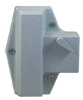 Side view of Metal Mechanical Pushbutton Lock With Thumbturn And Single Access Code For 44-54mm Door Thickness, satin chrome finish.