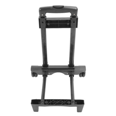 Foldable Hand Truck Heavy Duty Cart With Robust Tray 110 Lb Capacity For HVAC Pros And Electricians Space Saving Design Ergonomic Handle Omnidirectional And Large Rear Wheels For Rough Terrain, folded view