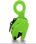 Rock Solid Vertical Plate Lift Heavy Duty Sheet Steel Clamp Granite Slab Lifter adjustable jaw green clamp for lifting heavy materials.
