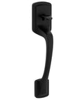 Prague Front Door Handle Set With Interior Knob Nonlocking Exterior Handleset Sleek Matte Black Microban Protection