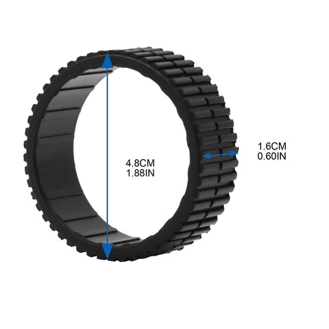 Robot Vacuum Wheel Tire Covers For 380 380T 320 Mint 5200 Rubber Wheel Skins Easy Install All Surface Protection Pet Hair Debris Guard Spare Parts Accessory For Home Vacuums, black rubber ring, 4.8cm x 1.6cm