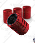 Aluminum Tire Valve Stem Caps Dope Anti Rust Anodized Metal With Corrosion Resistant Finish Easy Install Universal Fit Ruby Red Set